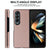 For Samsung Galaxy Z Fold4 5G Foldable Cross Pattern Phone Case - Compact Design - Rose Gold