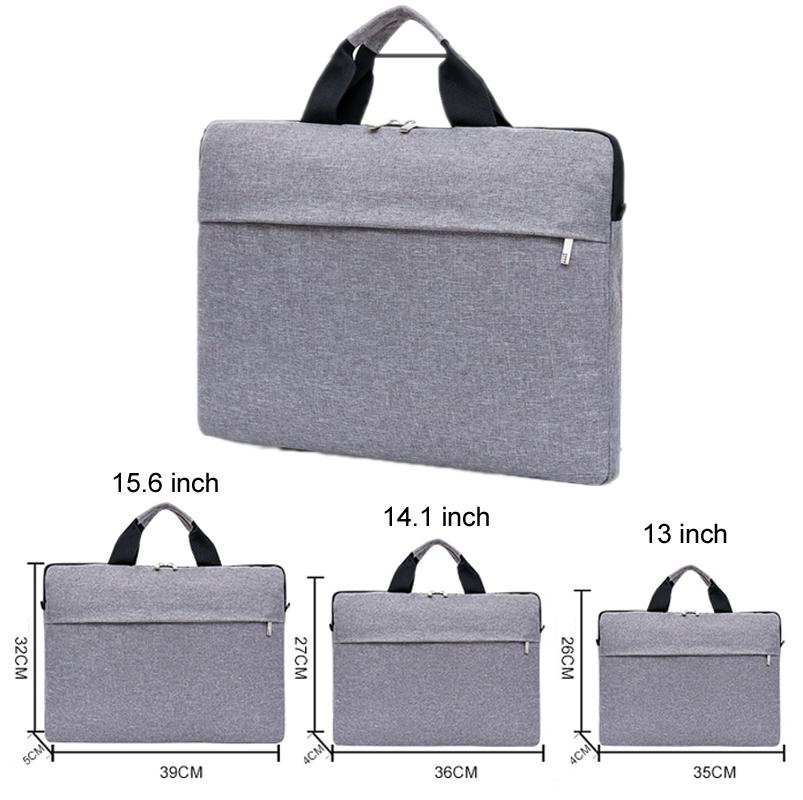 15 Inch Waterproof Portable Notebook Bag - Multifunctional Single Shoulder Computer Bag - Brown