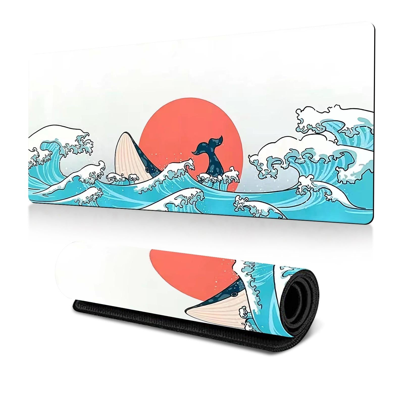 Non Slip Gaming Mouse Pad Big Wave Design - No.14 - 300X800X3Mm