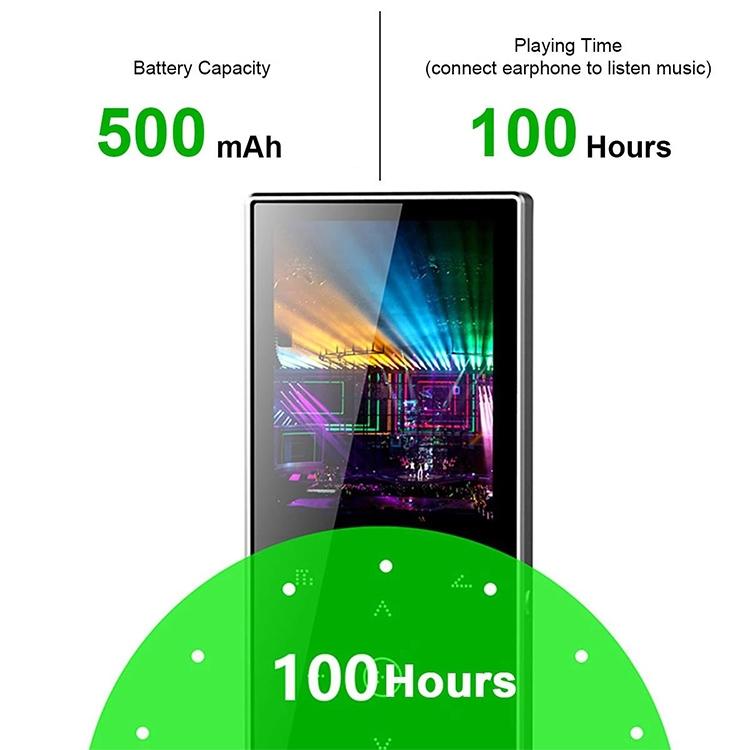 2.4 Inch Touch Mp4 / Mp3 Player 4Gb Memory Bluetooth E Book Alarm Timer - Silver Grey