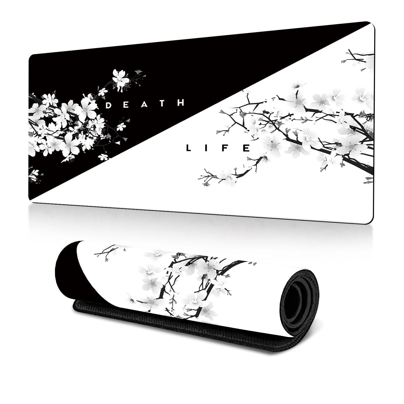 Cherry Blossom Ink Painting Mouse Pad Non Slip - Pattern 9 - 400X900X2Mm
