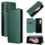 For Samsung Galaxy Z Fold4 5G Carbon Fiber Flip Leather Case - Green