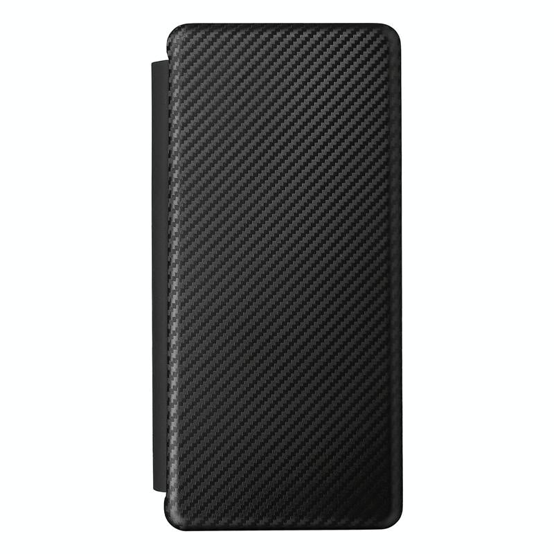 For Samsung Galaxy Z Fold4 5G Carbon Fiber Flip Leather Case - Green