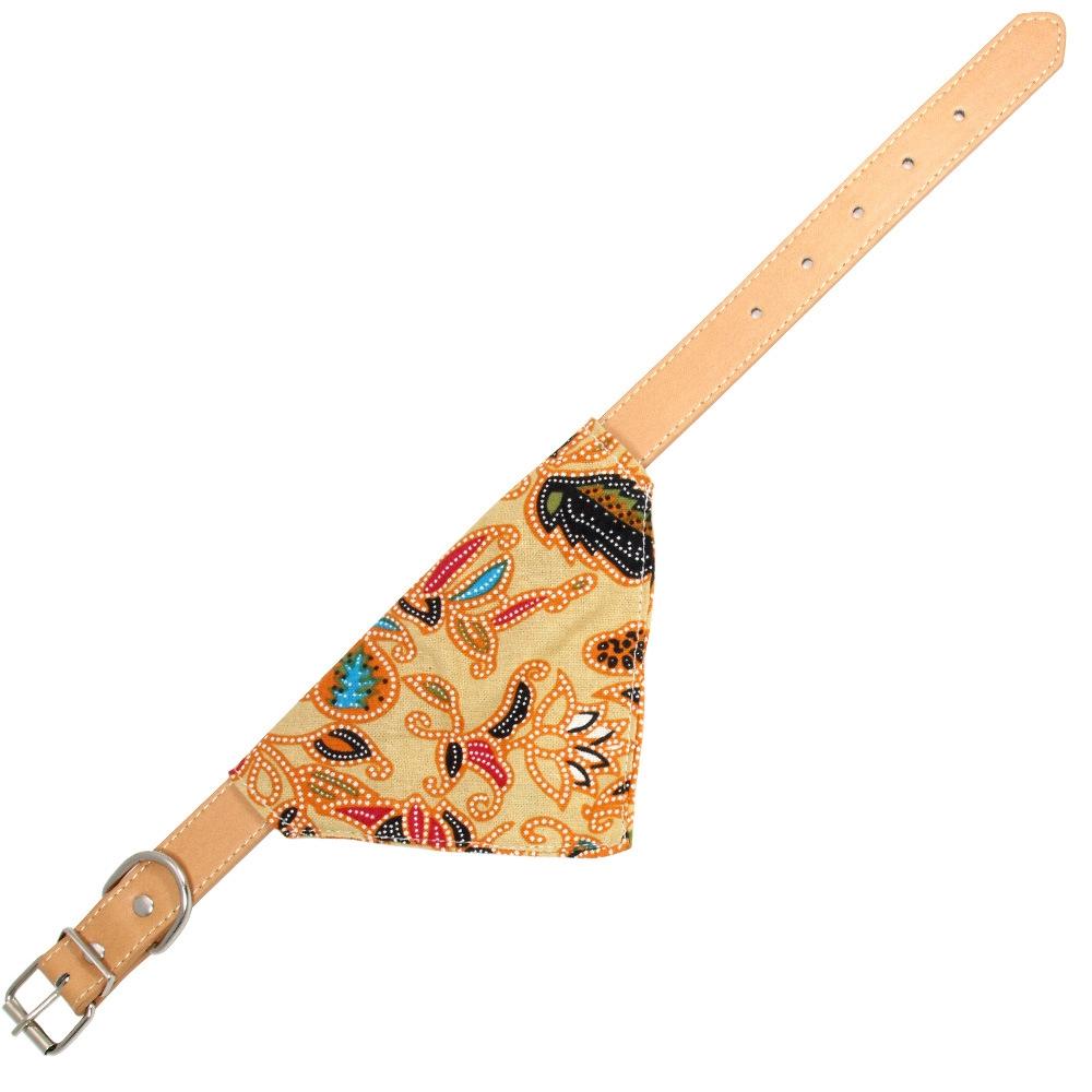 Cotton Pet Bib Cat Headband Dog Saliva Towel - Size L - Khaki