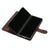 For Samsung Galaxy Z Fold4 5G Leather Phone Case With Heart Pattern - Black