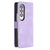 For Samsung Galaxy Z Fold4 5G Leather Phone Case With Heart Pattern - Black