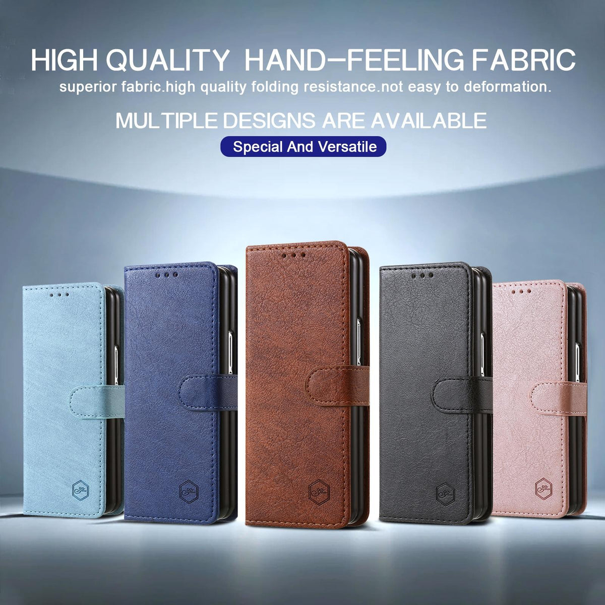 For Samsung Galaxy Z Fold4 5G Leather Texture Phone Case - Pu Tpu - Champagne