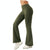 High Waisted Elastic Yoga Flared Pants Size L - Wine Red - Xxl