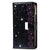 For Samsung Galaxy Z Fold4 5G Sparkling Leather Zip Case - Zipper Closure - Black