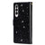 For Samsung Galaxy Z Fold4 5G Sparkling Leather Zip Case - Zipper Closure - Black