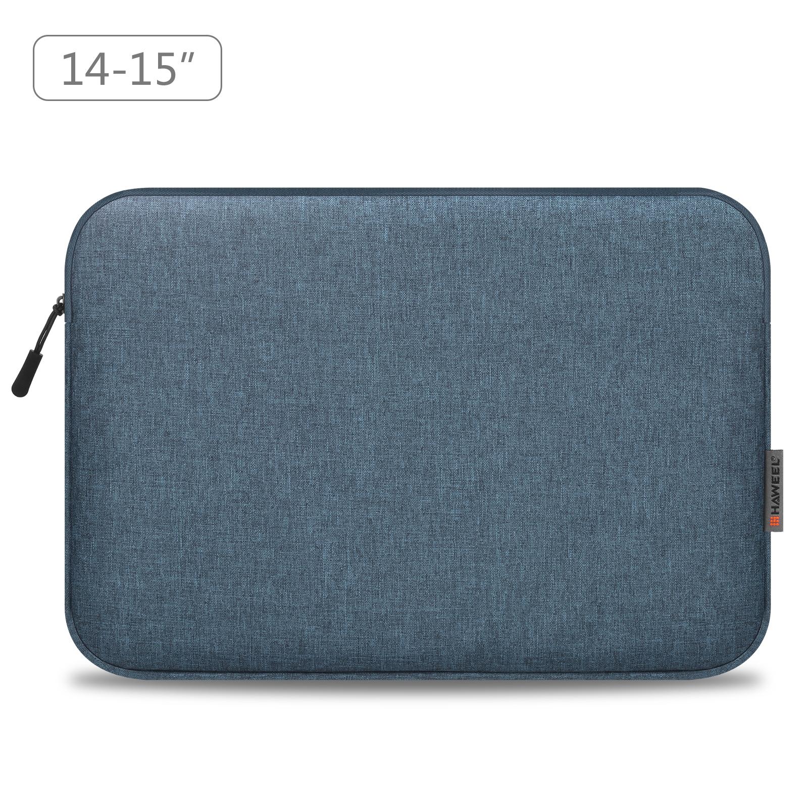 14-15 Inch Laptop Sleeve Briefcase Bag with Zipper - Dark Blue
