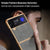 For Samsung Galaxy z Fold4 5G Foldable Lambskin Phone Case - Electroplated - Grey
