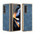 For Samsung Galaxy z Fold4 5G Foldable Lambskin Phone Case - Electroplated - Grey