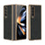 For Samsung Galaxy z Fold4 5G Foldable Lambskin Phone Case - Electroplated - Grey