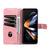 For Samsung Galaxy Z Fold4 5G Leather Phone Case - Smooth Calf Texture - Rose Gold