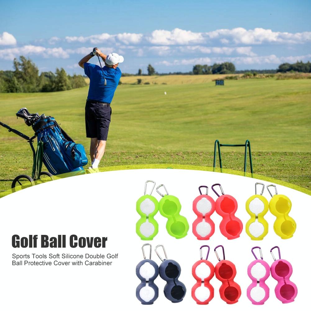 2-pack Golf Silicone Double-ball Protection Sleeves - Dark Blue