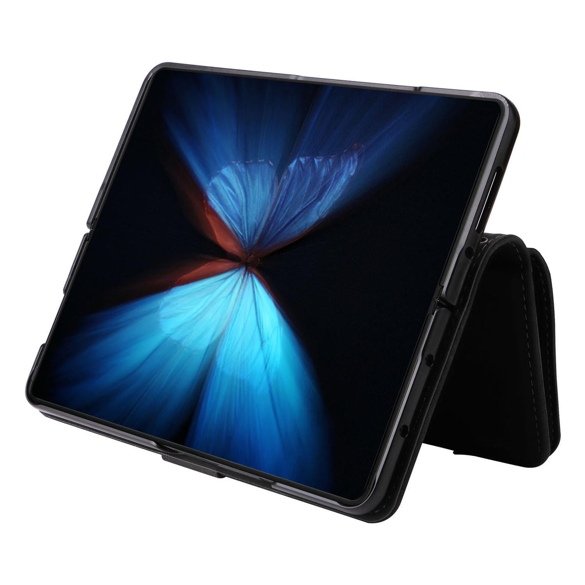 For Samsung Galaxy Z Fold4 5G Frosted Leather Zip Wallet - Compact And Stylish - Brown