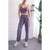 High Waist Drawstring Fitness Pants Black Size L - Smoke Purple M