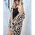 Fashion Leopard Cardigan Knit Sweater Khaki - Xl