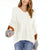 Fashion Casual V-Neck Sweater - White Xl