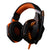 Over-Ear Gaming Headset With Mic Led Light And Stereo Bass For Pc Gamer - Orange + Black