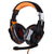 Over-Ear Gaming Headset With Mic Led Light And Stereo Bass For Pc Gamer - Orange + Black