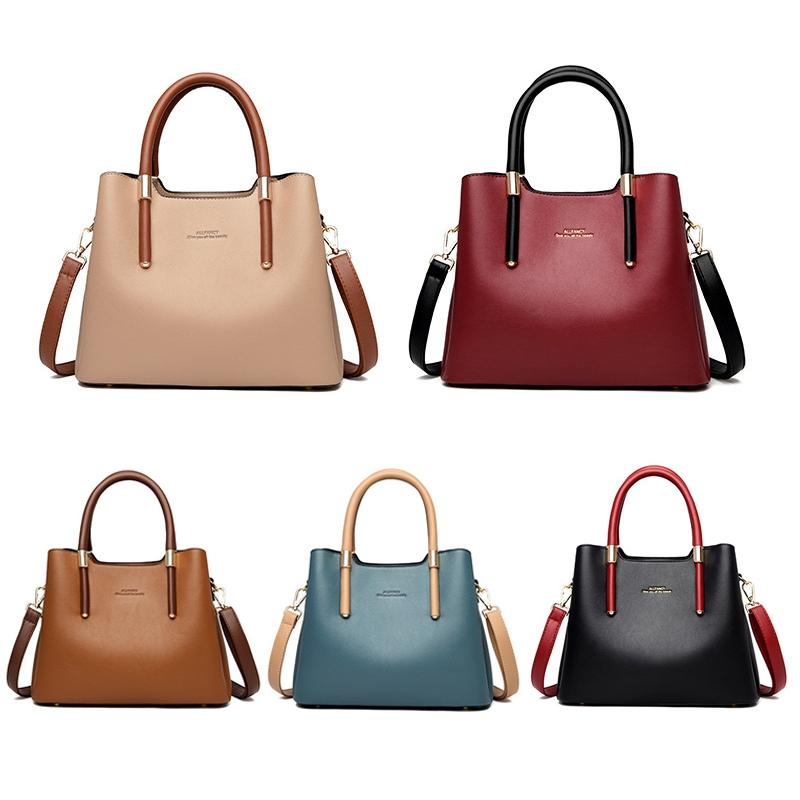 Stylish Bean Sand Tote Bag High Capacity - Brown