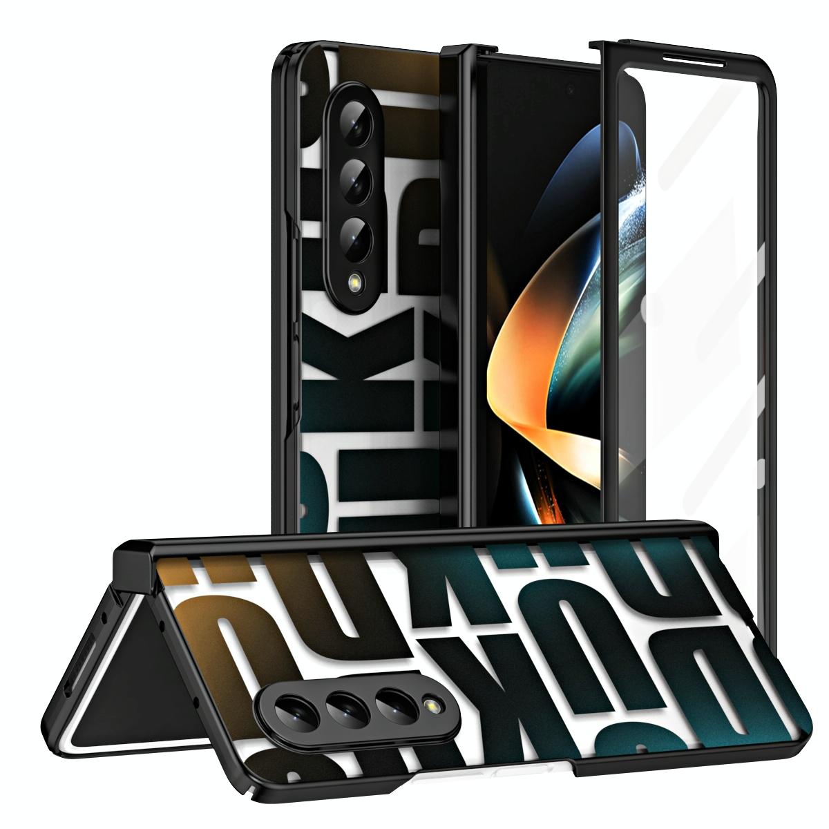 Foldable Electroplated Phone Case For Samsung Galaxy Z Fold 4 5G With Hinge