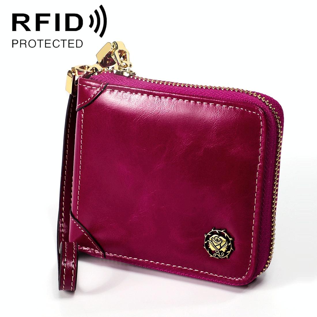 Rfid Leather Wallet with Lanyard - Multi-functional - Coffee