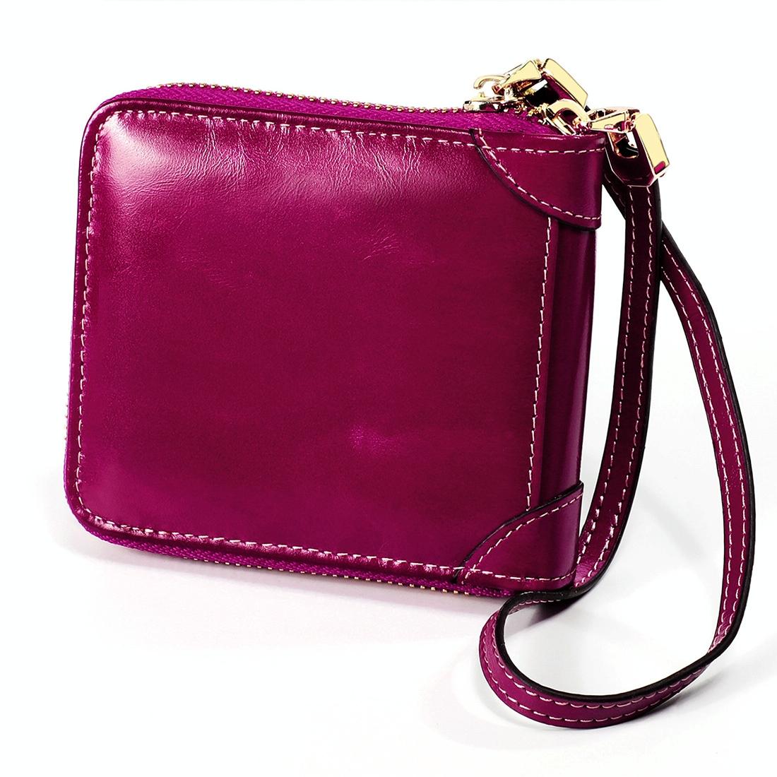 Rfid Leather Wallet with Lanyard - Multi-functional - Coffee