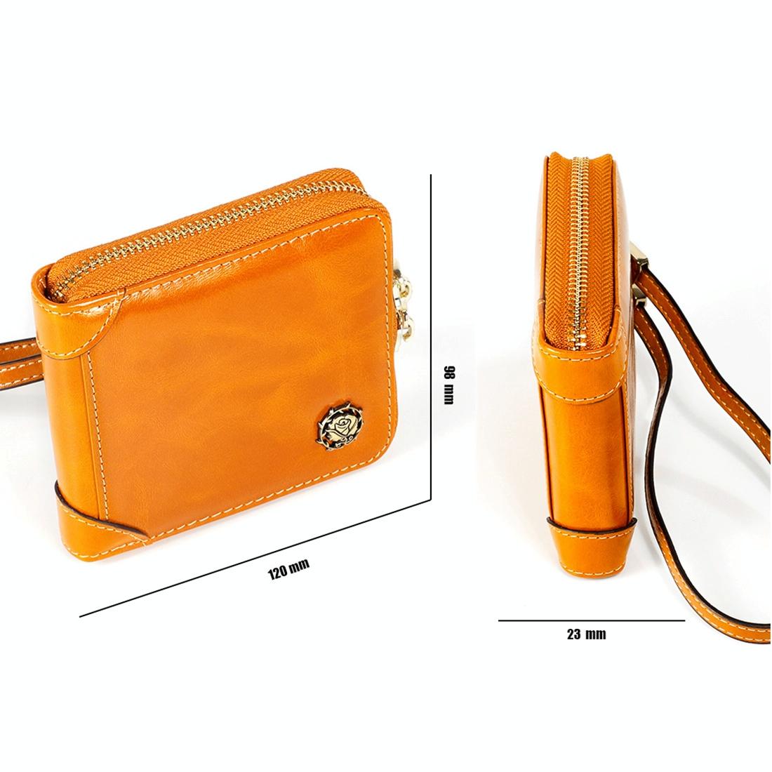 Rfid Leather Wallet with Lanyard - Multi-functional - Coffee