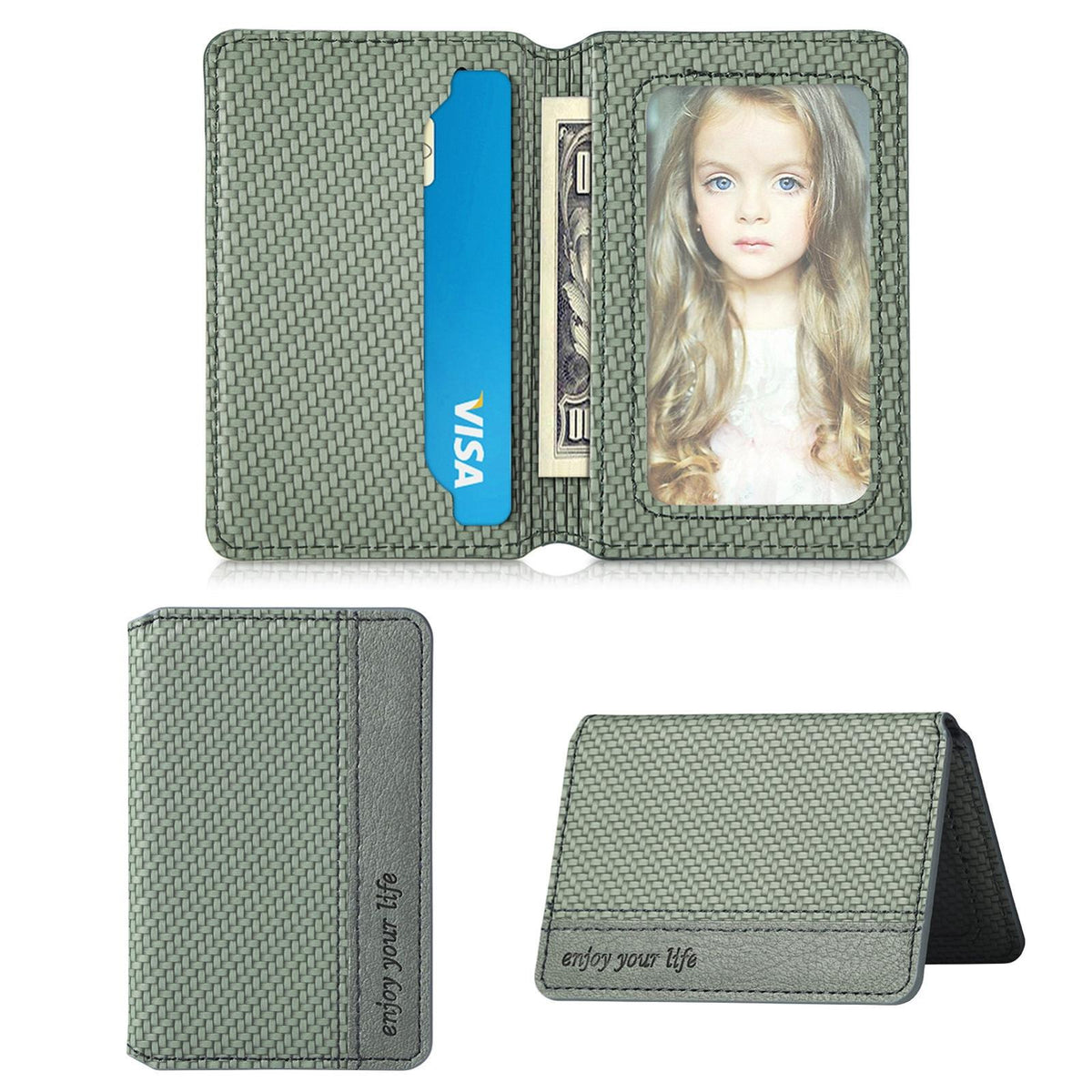 Universal Phone Card Holder With Bracket Multifunctional - Brown