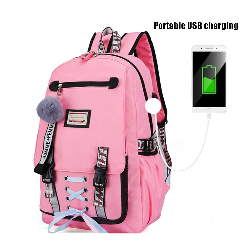 Anti-theft Usb Backpack for Sports and Leisure - Yellow