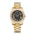 Men Quartz Watch With Diamond-Encrusted Roman Numeral Dial