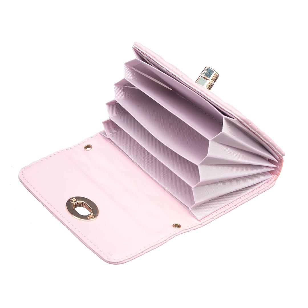 Horizontal Card Bag Mobile Phone Back Sticker With Metal Buckle - Purple