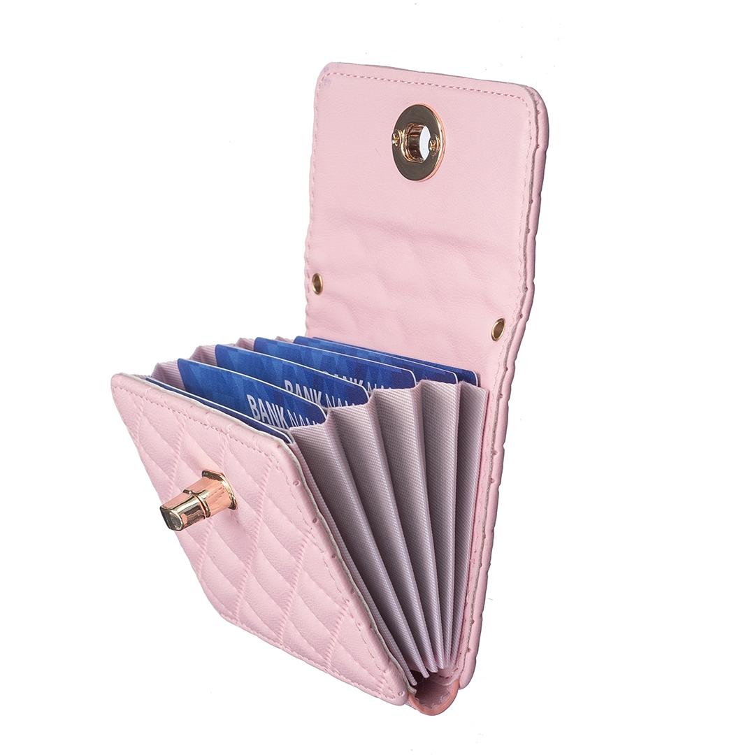 Horizontal Card Bag Mobile Phone Back Sticker With Metal Buckle - Purple