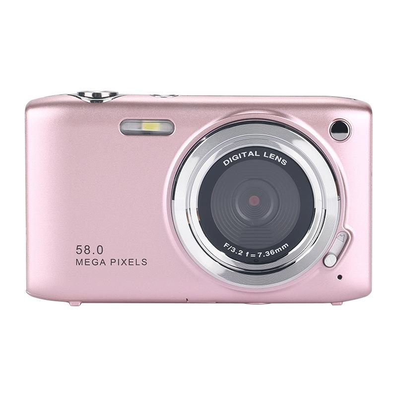 Portable 16X Zoom Hd Digital Camera With 2.88 Ips Screen - Rose Pink