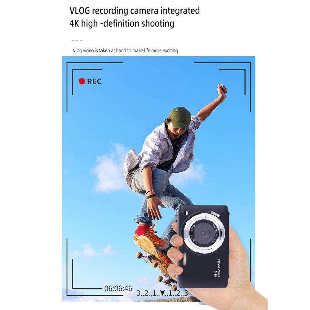 Portable 16X Zoom Hd Digital Camera With 2.88 Ips Screen - Rose Pink