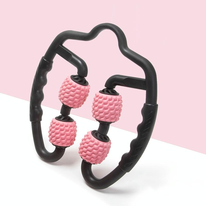 Muscle Massage Roller Foam Shaft For Yoga & Fitness - Fish Bones Type Space Gray