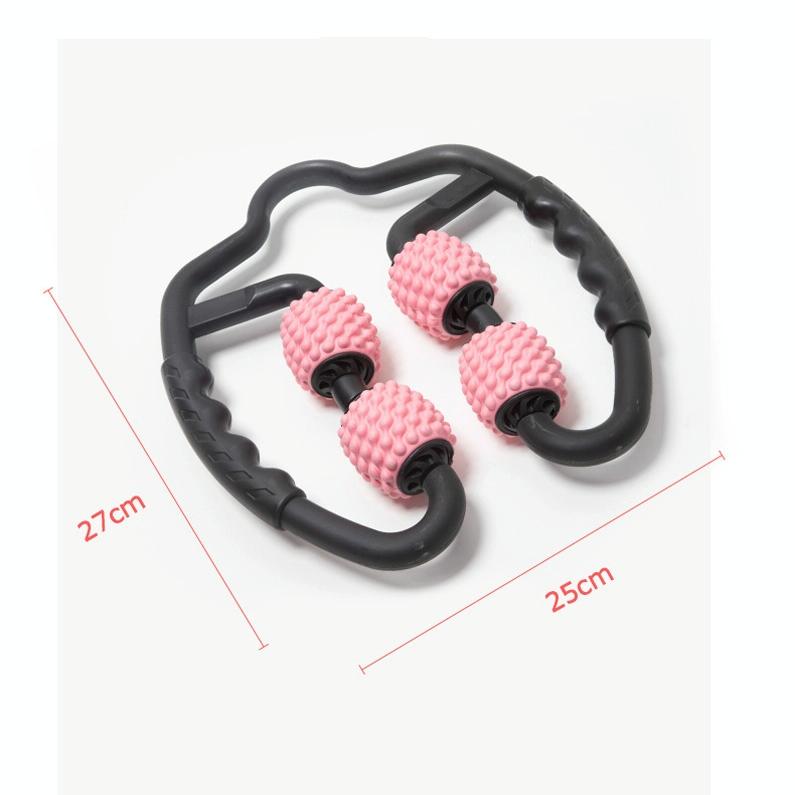 Muscle Massage Roller Foam Shaft For Yoga & Fitness - Fish Bones Type Space Gray