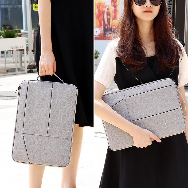 13.3 Inch Waterproof Laptop Handbag with Shock-absorbing Capacity - Deep Sky Gray