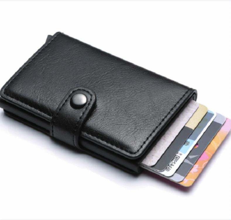 Secure Rfid Blocking Aluminum Card Case - Coffee