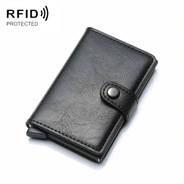 Secure Rfid Blocking Aluminum Card Case - Coffee