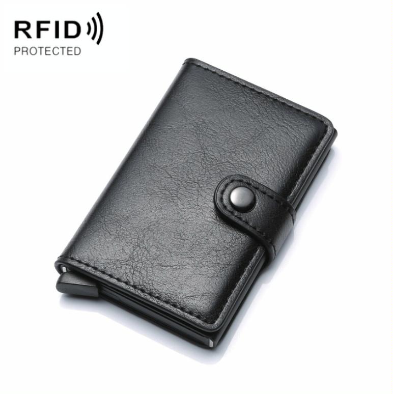 Secure Rfid Blocking Aluminum Card Case - Coffee