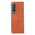 For Samsung Galaxy Z Fold4 5G Foldable Crocodile Texture Phone Case - Pu Leather - Light Brown