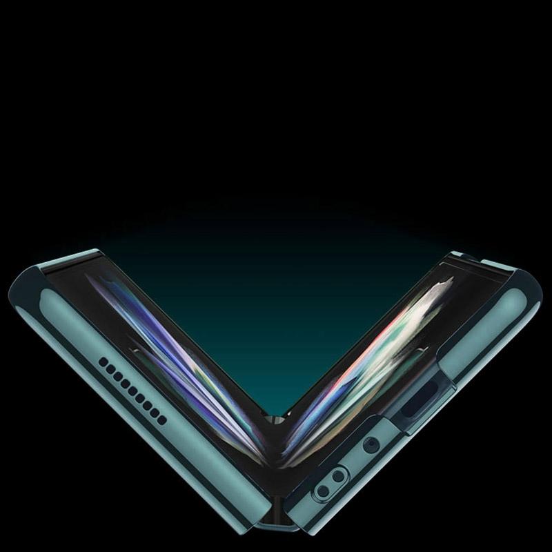 For Samsung Galaxy Z Fold4 5G Full Coverage Electroplated Glass Case - Black