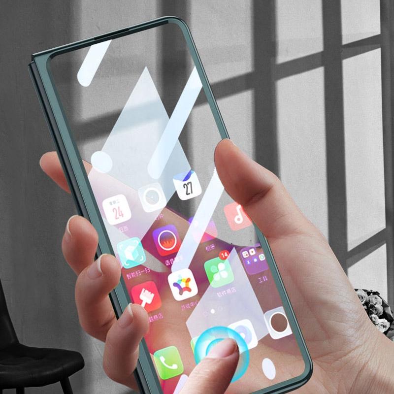 For Samsung Galaxy Z Fold4 5G Full Coverage Electroplated Glass Case - Black