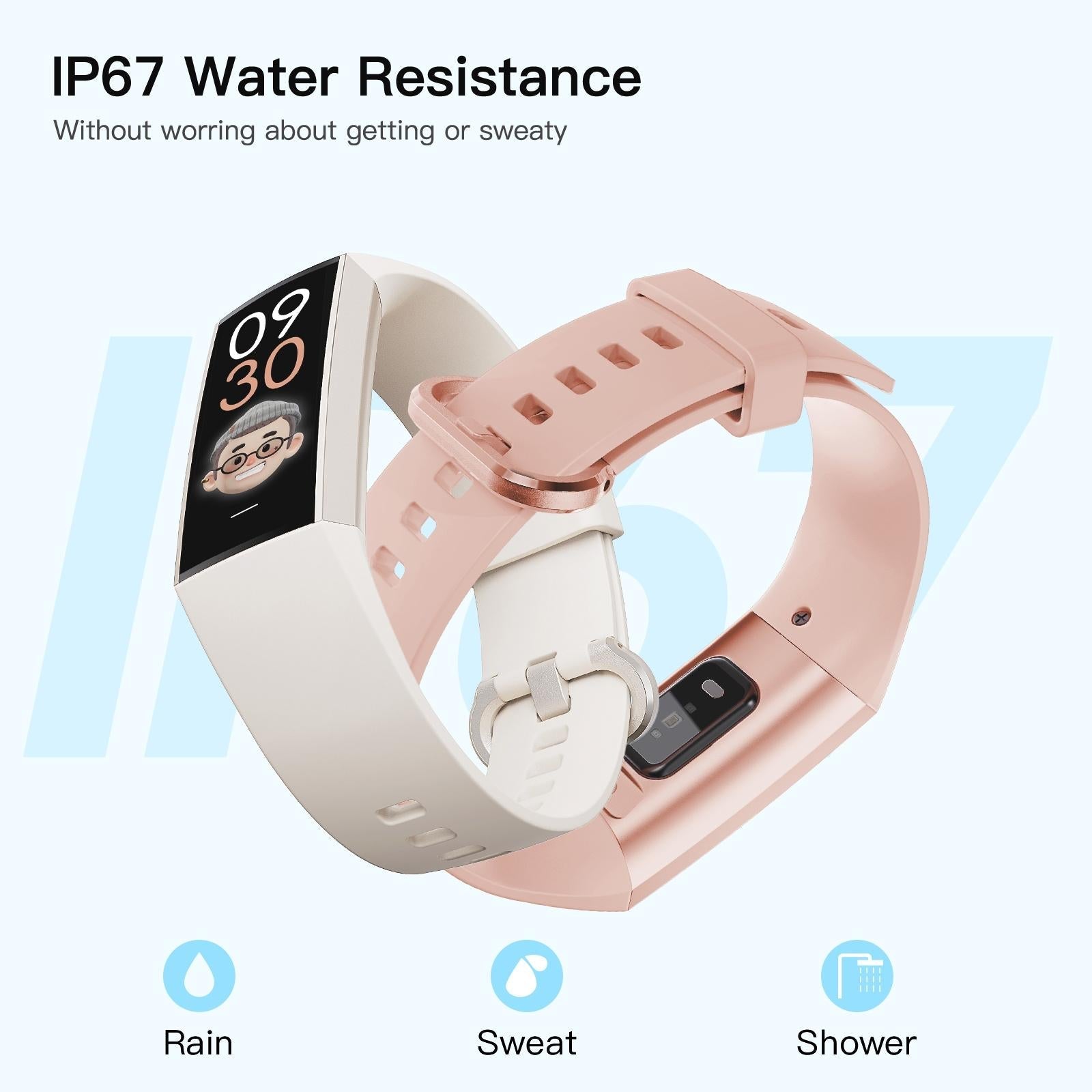 Waterproof C80 Fitness Tracker - Ip67 - Dark Blue
