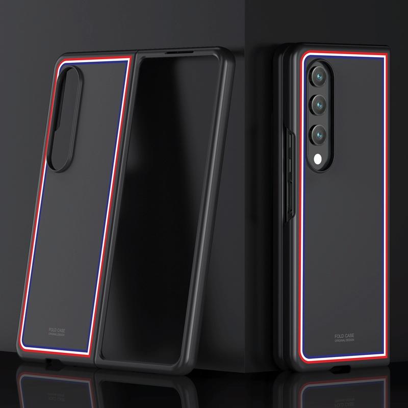 For Samsung Galaxy Z Fold4 5G Frosted Skin Case - Slim & Stylish - Checkered Black