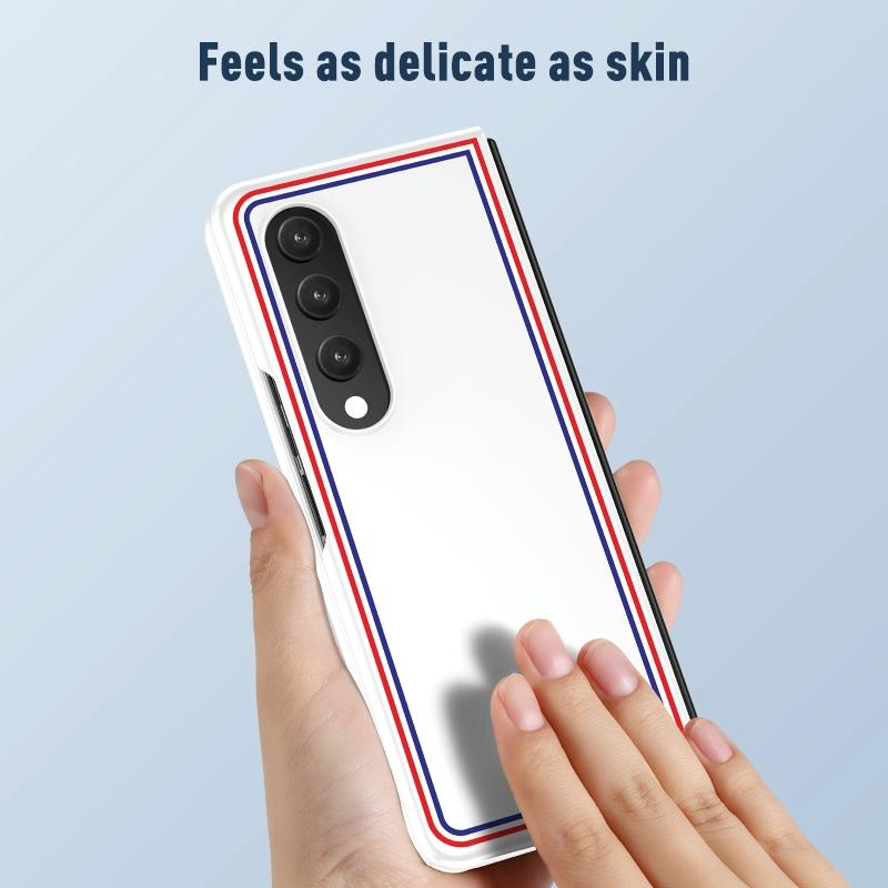 For Samsung Galaxy Z Fold4 5G Frosted Skin Case - Slim & Stylish - Checkered Black
